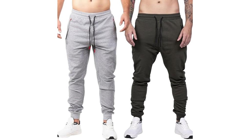 men s joggers with zippers
