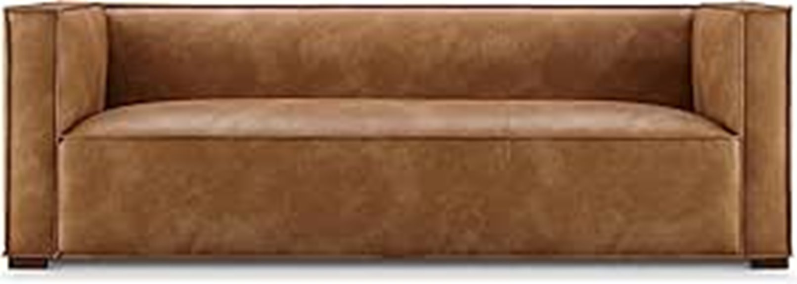 mid century faux leather sofa