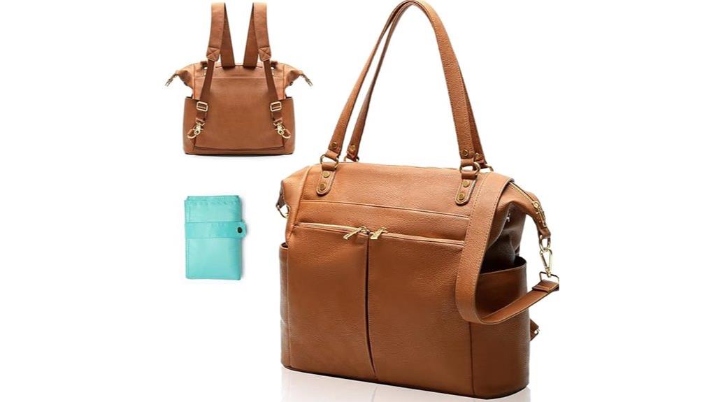 multipurpose leather baby bag