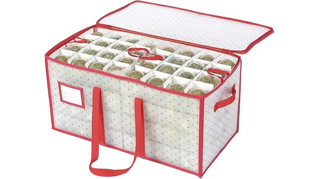 plastic ornament storage box