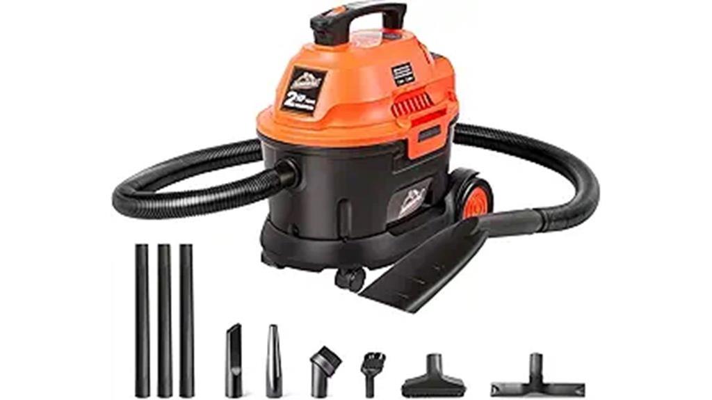 portable 2 5 gallon wet dry vacuum