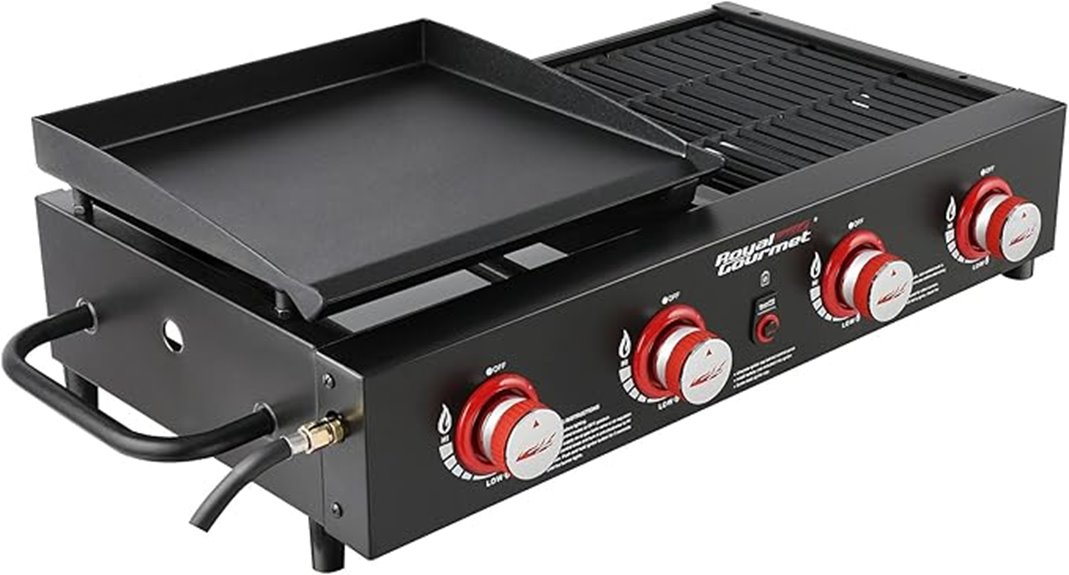 portable 4 burner gas grill