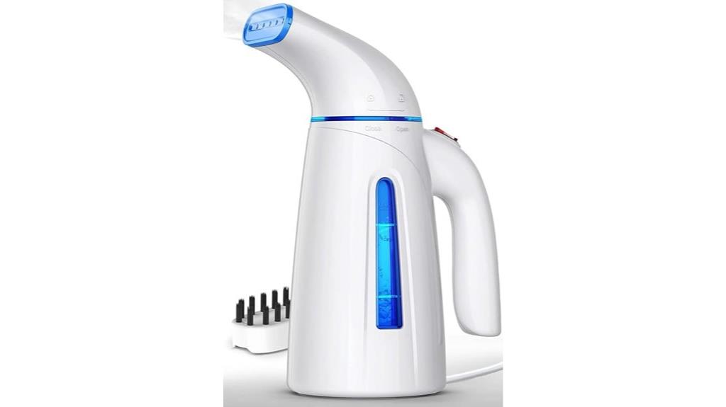 portable blue clothing steamer