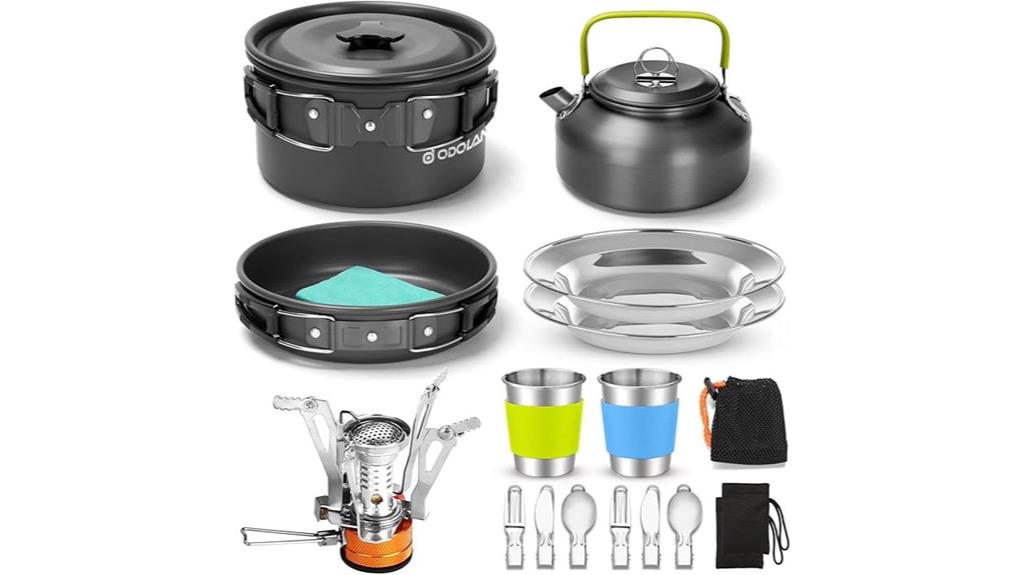 portable camping cookware set