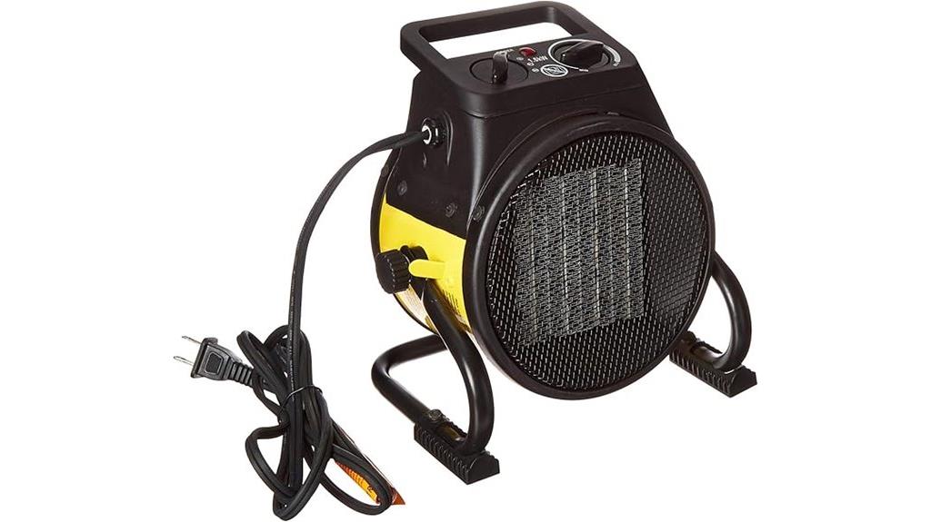 portable electric heater with pivot