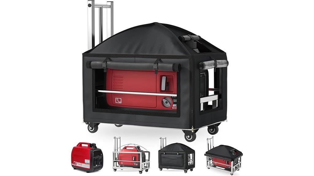 portable generator cover with cart