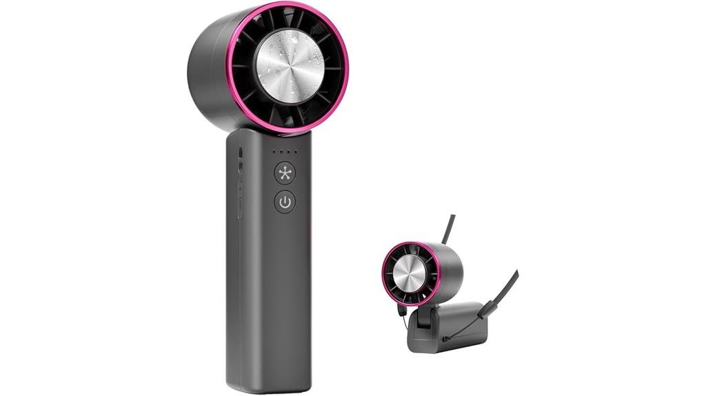 portable ice cooled handheld fan