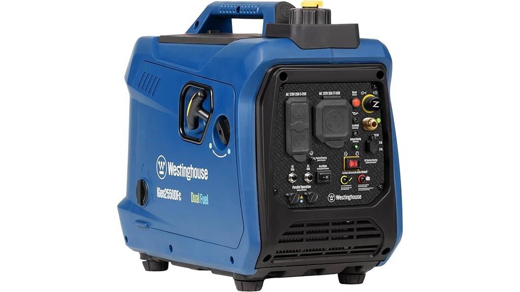 portable inverter generator with co sensor