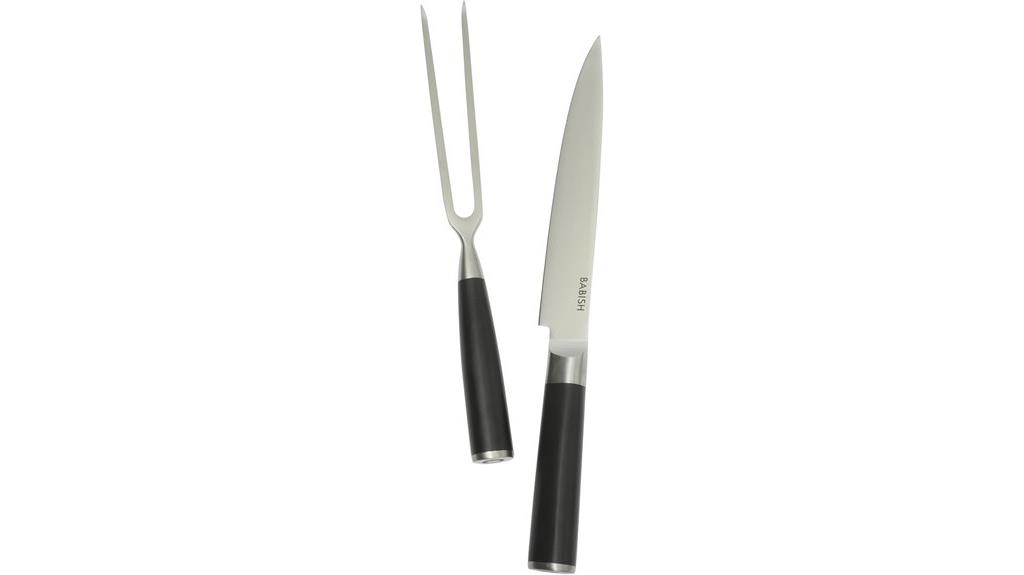 premium stainless steel carving set