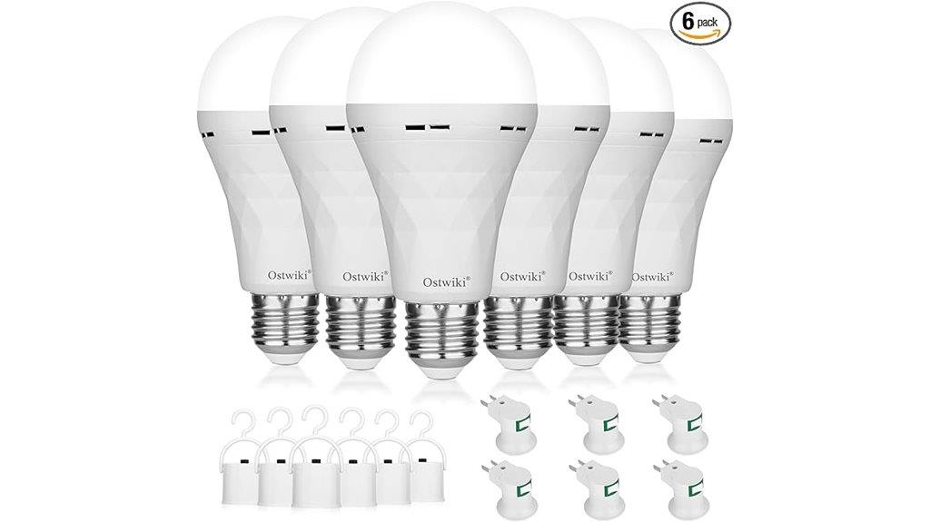 rechargeable backup light bulbs
