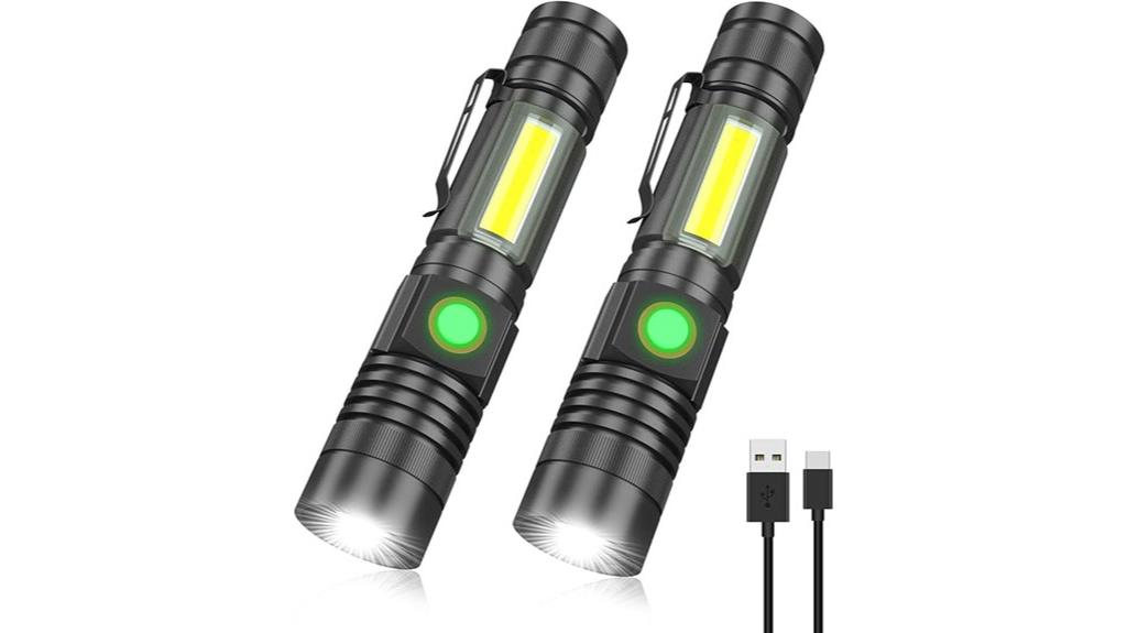 rechargeable dual led flashlights