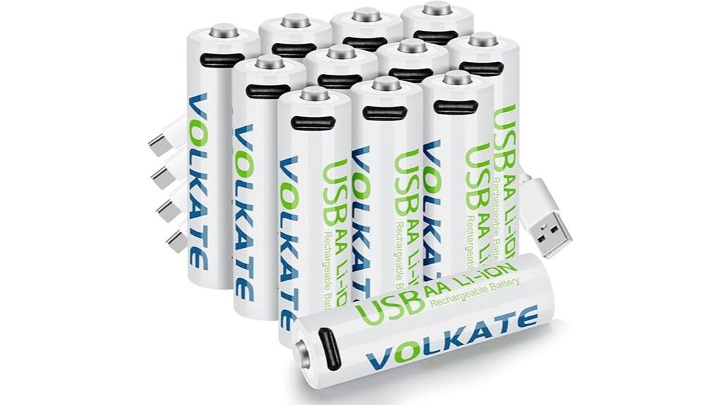 rechargeable lithium aa batteries