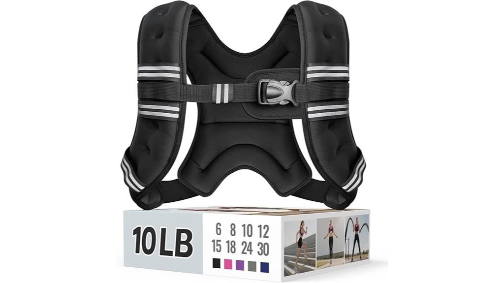 reflective adjustable weighted vest