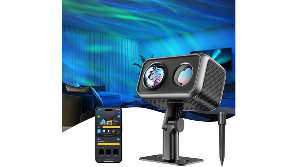 rgbw aurora projector light