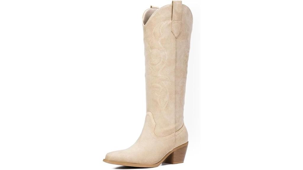 rhinestone knee high western boots