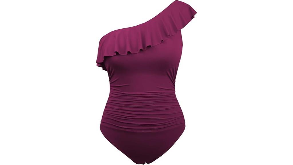 ruffled tummy control swimsuit