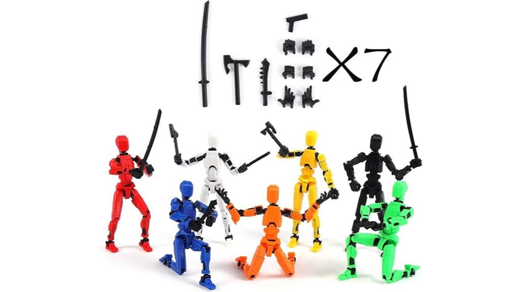 seven piece movable figures