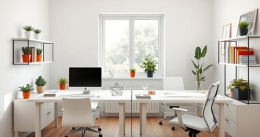 shared clutter free workspace design