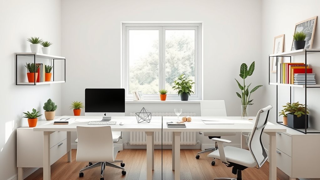 shared clutter free workspace design