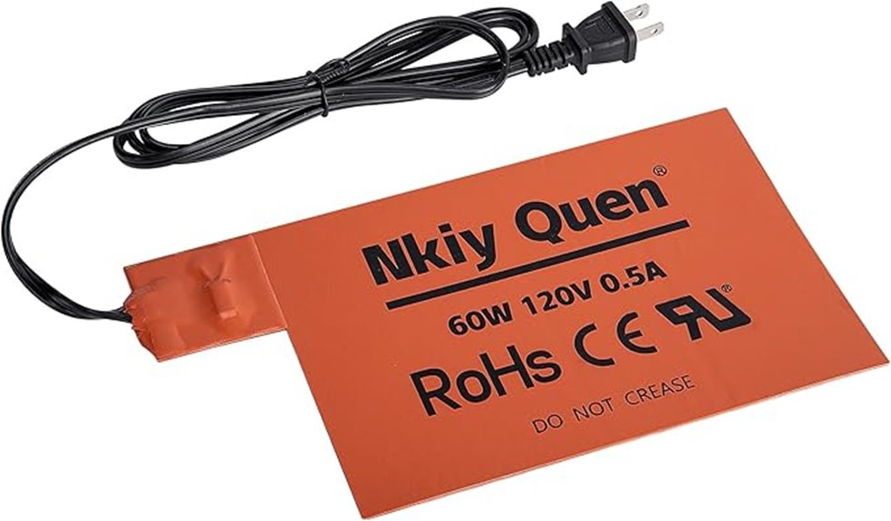 silicone battery pad with thermostatic control