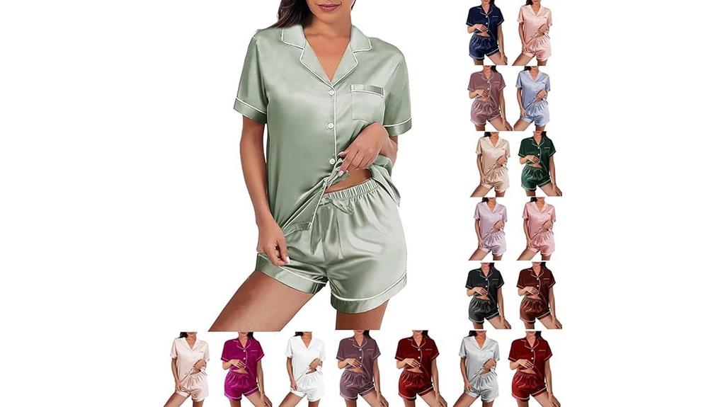 silky two piece sleepwear