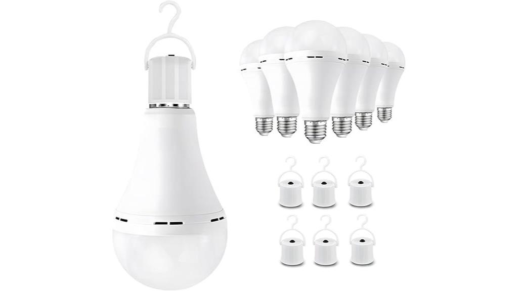 six pack rechargeable bulbs