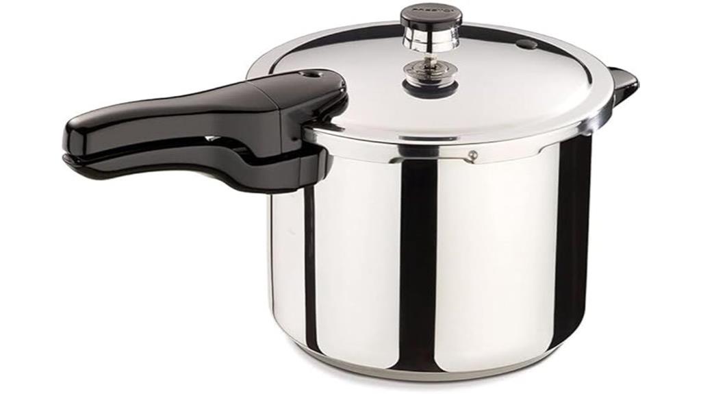 six quart stainless steel cooker