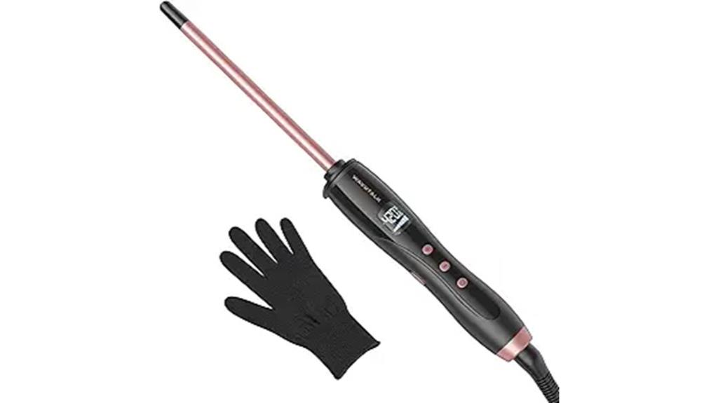 small curling wand included