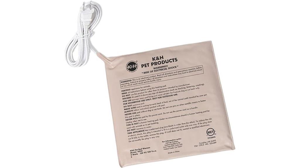 small tan heated bed