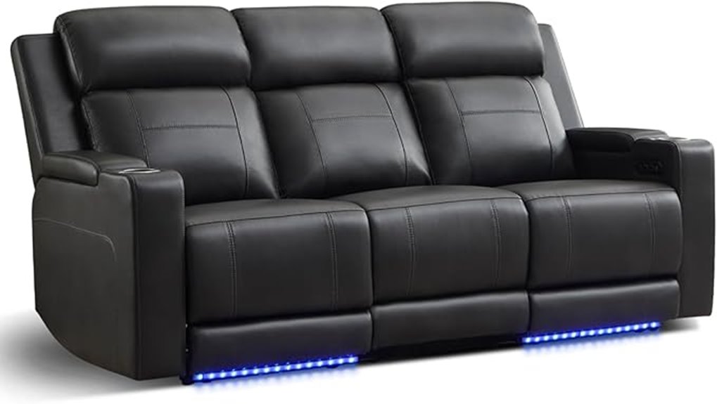smart leather reclining sofa