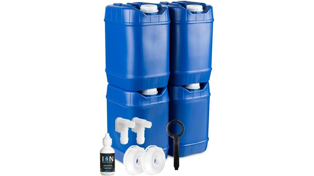 stackable 5 gallon water containers