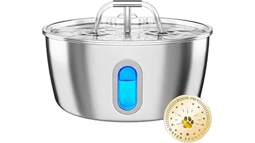 stainless steel pet fountain