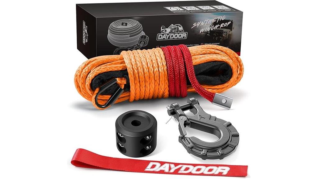 synthetic 50ft winch rope