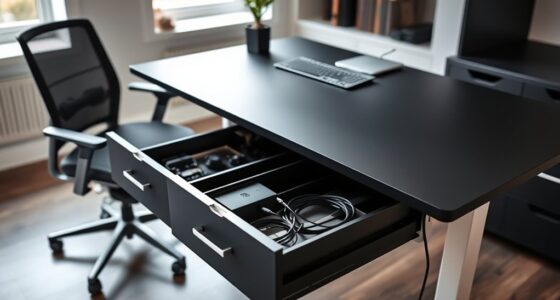 tangle free adjustable desks