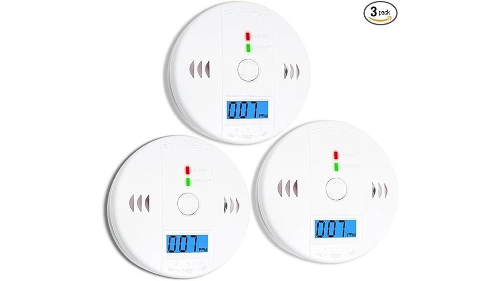 three pack co detectors
