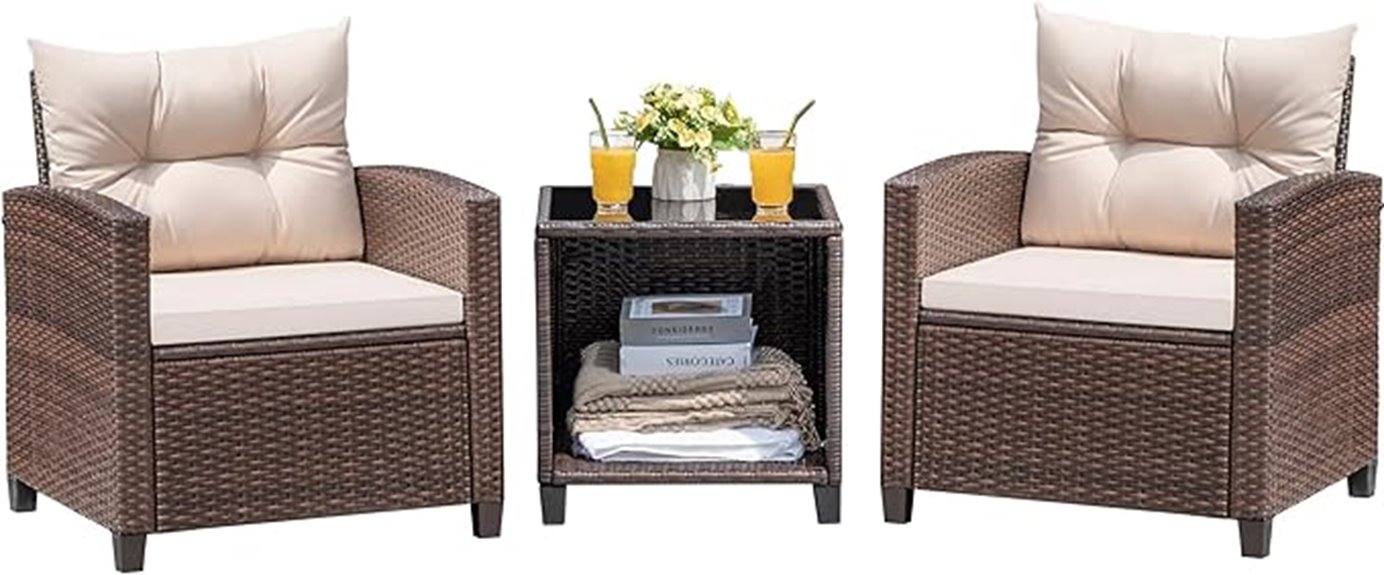 three piece patio furniture