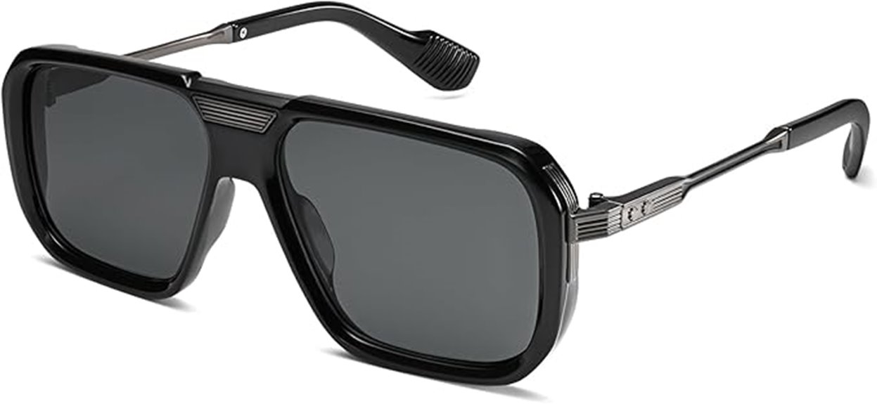 trendy gold metal sunglasses