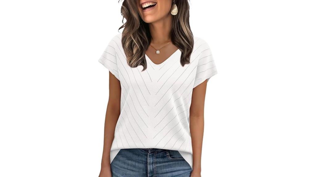 trendy women s short sleeve sweater