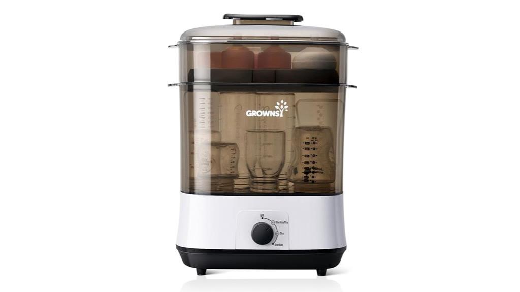 triple function baby bottle sterilizer