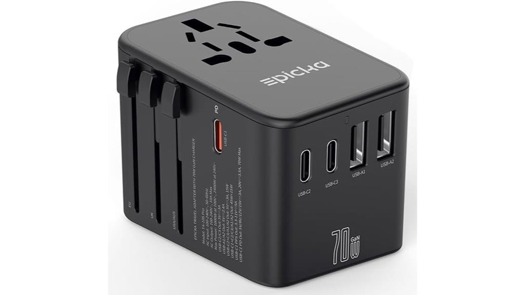 universal fast charging travel adapter