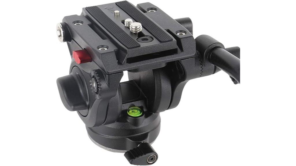 video tripod with fluid head