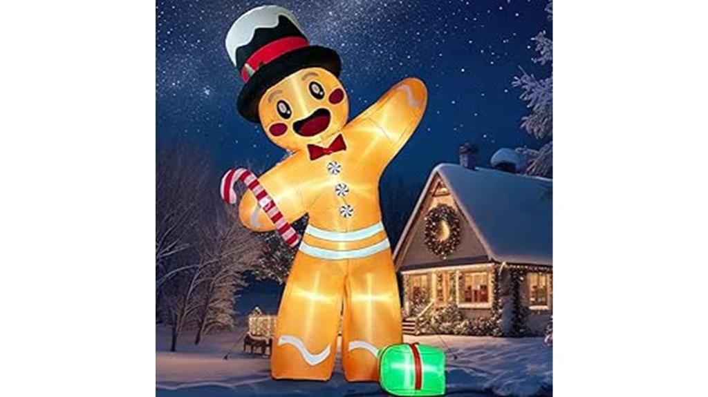 warm led inflatable christmas