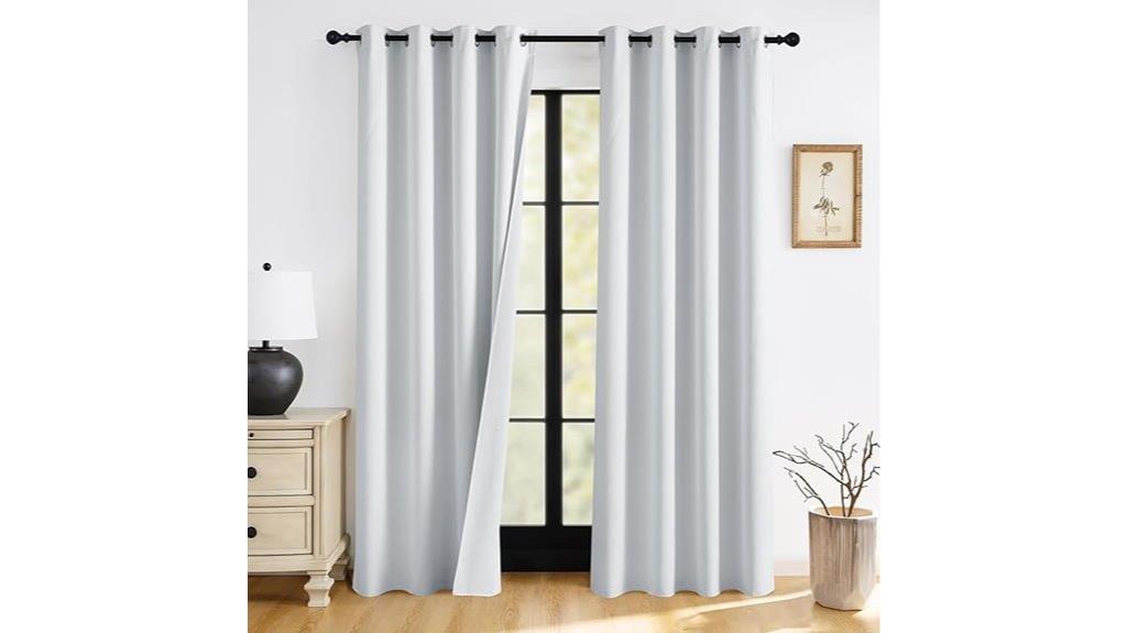 white blackout bedroom curtains