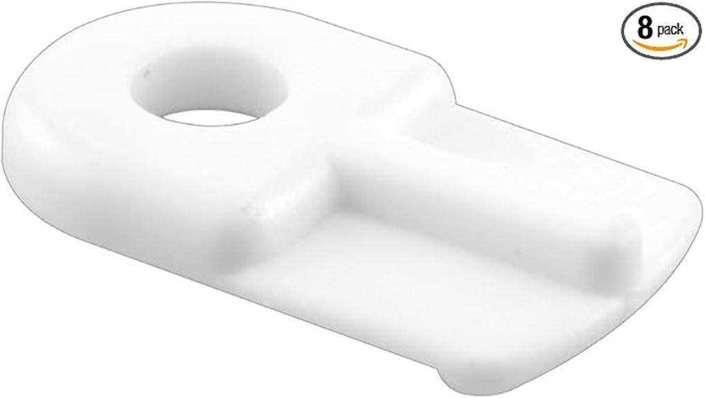white plastic window clips