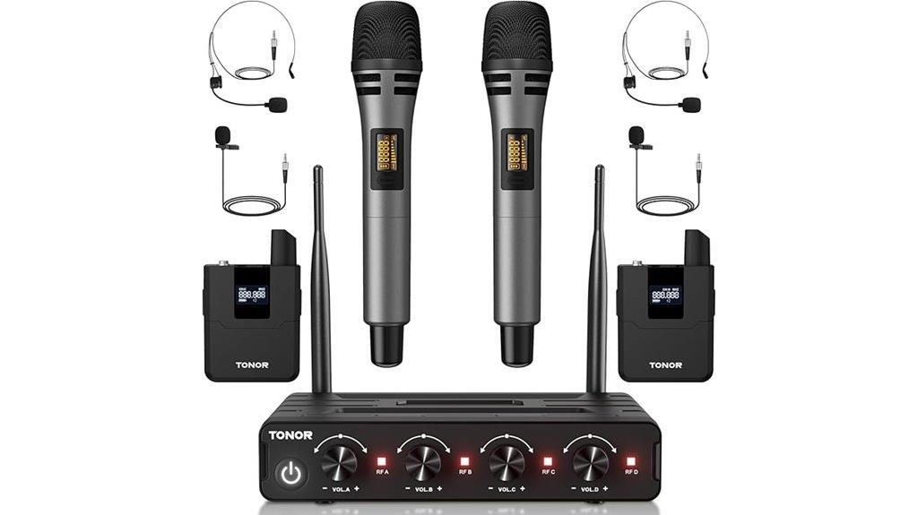 wireless microphone system four