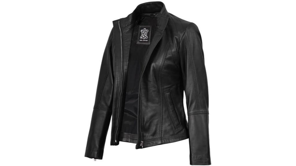 women s leather jacket bling