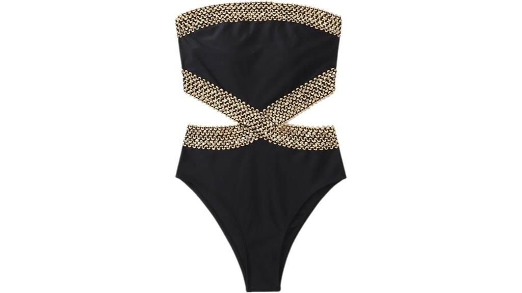 women s strapless one piece swimsuit