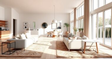 zoning with rugs and light