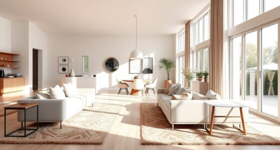 zoning with rugs and light