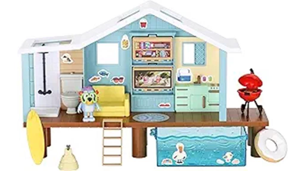 bluey themed beach cabin playset